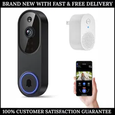 Orbitell 1080P WiFi Video Doorbell Camera 2-Way Audio Night Vision 2.4GHz