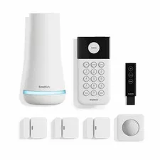 Smart Home Security System (7 Pc.) with Base Station, Siren, Keypad, Motion Sens