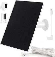 Ring Camera Solar Panel Charger For Stick Up And Spotlight Cams, Weatherproof