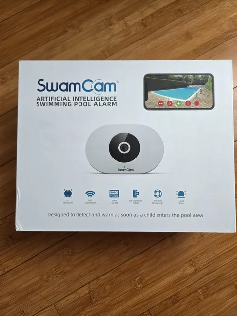 SwamCam Pool Alarm Camera ASTM F2208, WiFi App Operated