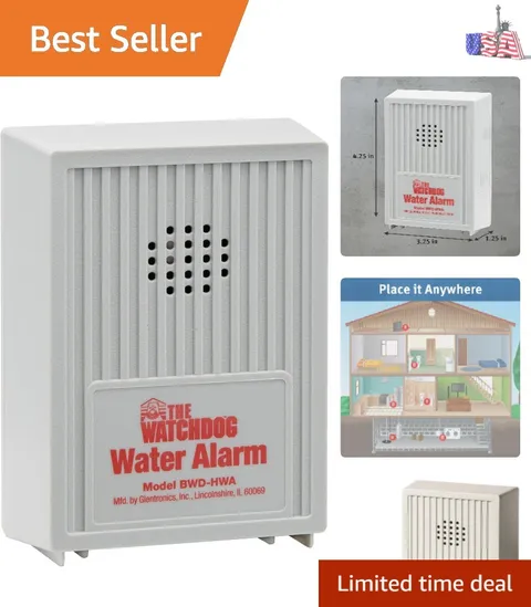 110 dB Water Alarm w/Detachable Sensor for Hard-to- Areas BWD-HWA