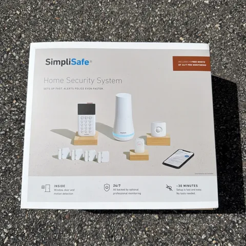 8 Piece Wireless Home Security System Compatible with Alexa White