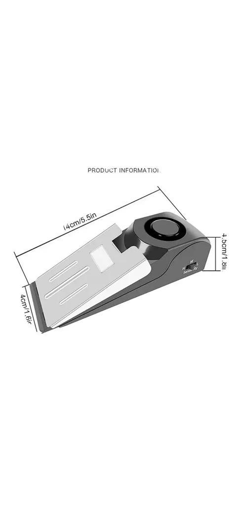Upgraded Door Stop Alarm Home Travel Security System Wedge Shaped Door Stopper 