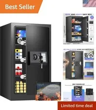Ultimate Fireproof and Waterproof Safe with Smart Digital Lock and Alerts