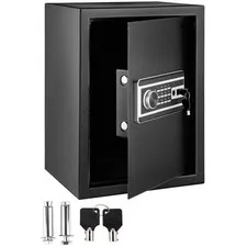 Safe Box Lock Security 2.1 Cubic Feet Digital Safe Key Lock Home Office