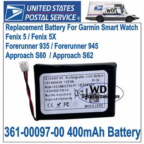361-00097-00 Battery For Garmin Fenix 5&5X&Forerunner935/945&Approach S60 /S62