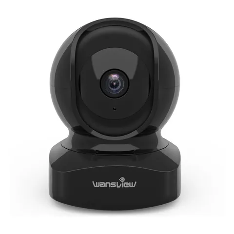 Wansview 2K Indoor Home Security Pet Camera 3MP Q5 2.4G WiFi Surveillance Black