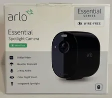 Netgear Arlo Essential Spotlight Camera 1080p VMC2030B-100CNS Black New Open Box