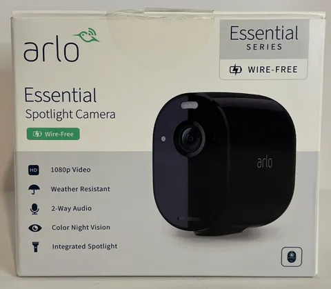 Netgear Arlo Essential Spotlight Camera 1080p VMC2030B-100CNS Black New Open Box