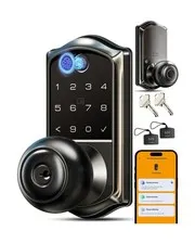 Veise VE018 Smart Knob Handle Lock - Fingerprint, App Control, Keyl... Fast Ship