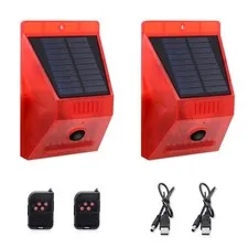ChunHee Solar Alarm 2 Pack 2 Light + 2 Remote