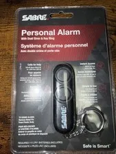 SABRE 120dB Personal Safety Alarm Keychain Black Key Accessory Dual-Siren New
