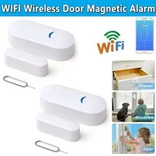 2X Wireless WiFi Home Window Door Burglar Security Alarm System Magnetic Sensor