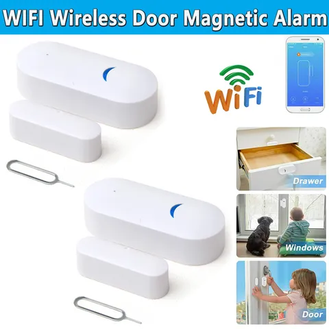 2X Wireless WiFi Home Window Door Burglar Security Alarm System Magnetic Sensor