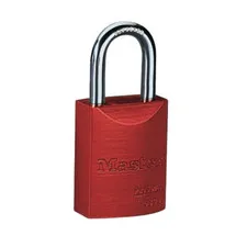 Ideal 44-922 Padlock, High Visibility Aluminum, Red