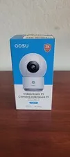 AOSU 2K Indoor Smart Security Camera with 360° PTZ Smart Motion Tracking - White
