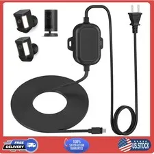 20ft USB-C Weatherproof Power Cord for Ring Spotlight Cam Plus Pro Battery Black