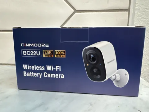 Cinmoore BC22U Wireless Wi-Fi Battery Camera 2.5K Ultra HD IP/Network - White