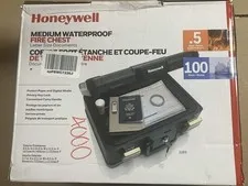 New Honeywell 1103 Fire Water Chest Safe .24 cu ft Document Lock Box Keys