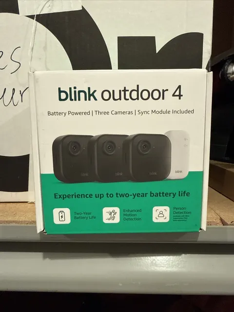 NEW Blink Outdoor 4 Battery Powered 3-Camera Security System