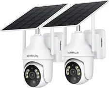 SEHMUA Wireless Solar Security Camera 2K Pan Tilt