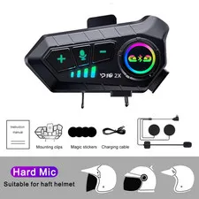 1/2Pcs Motorcycle Helmet Bluetooth Intercom Headset Wireless Interphone Intercom