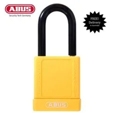ABUS LOTO PADLOCKS Safety Lockout Tagout Padlock 40mm YELLOW-7440YELKD-Free Post
