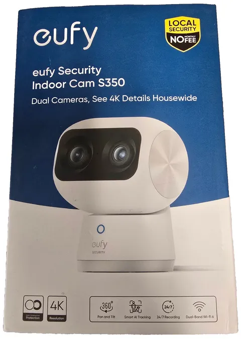 eufy S350 Security Wired Indoor Camera - White (T8416121)