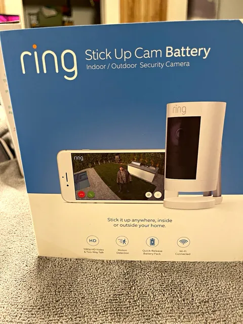Ring Stick Up Cam Battery 1080p Wi-Fi Indoor/Outdoor, White