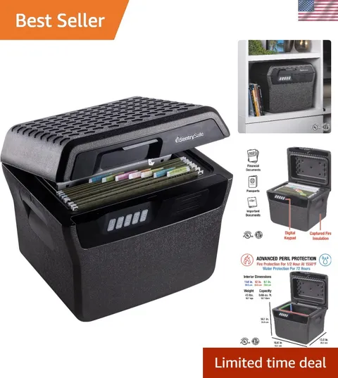Sentrysafe Fireproof and Waterproof Lock Box with Digital Keypad -  Verified