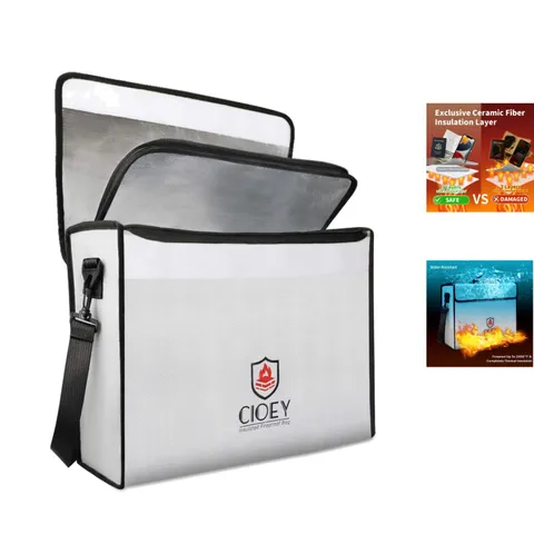 Fireproof & Waterproof Bag - XL Storage Solution with Lockable Zipper for Safety