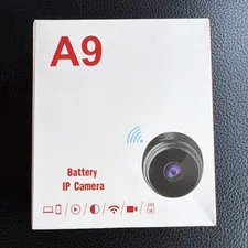 A9 Battery Wi-Fi Wireless IP Network Indoor HD Surveillance Camera, Black SD