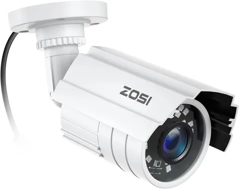 1080P 2MP 4-in-1 HD Security Camera Indoor Outdoor 80ft Night Vision Metal White