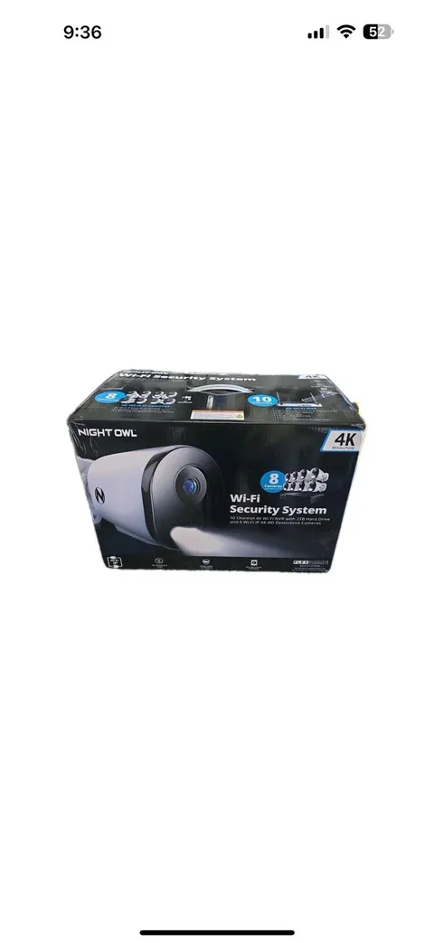 Night Owl 10 Channel Wi-Fi NVR 2TB HD,8Camera 4K HD CL-BT8WN2-F88L Never Used