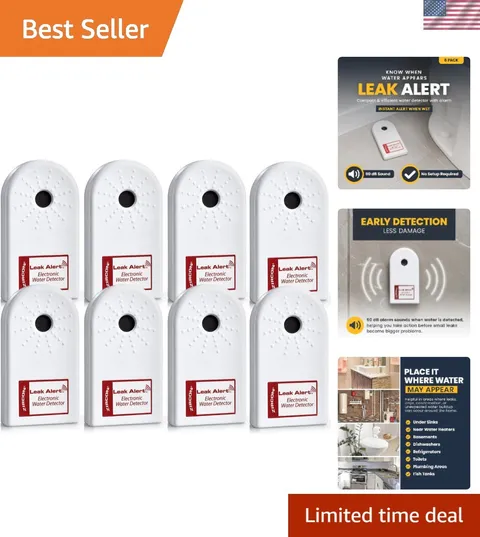 Leak Alert Water Leak Detector & Flood Sensor Alarm/Water Leak Sensor with Du...