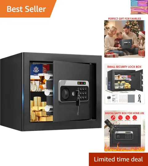 1.3 Cuft Small Safes for Home Use Fire and Water Proof, Anti-theft Fireproof ...
