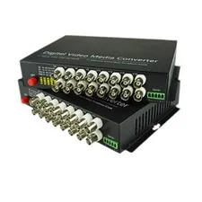 16 CH Video Fiber Optical Composite Media Converter Surveillance System CCTV