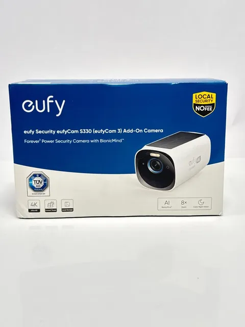 eufyCam 3 4K Add-On Security Camera Solar White HomeBase 3 Required