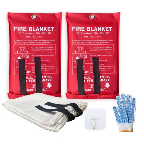Fire Blanket For Home XL - 59 x 59 Fire Blankets Emergency For People Fire Re...