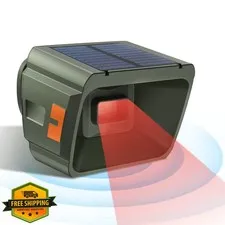Chtoocy Solar Driveway Alarm, Radar + IR Dual Detection, 1/2 Mile Long Range ...