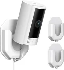 Compact No Drill Camera Mount for Ring Indoor/Blink Cameras - 2 Pack Solution