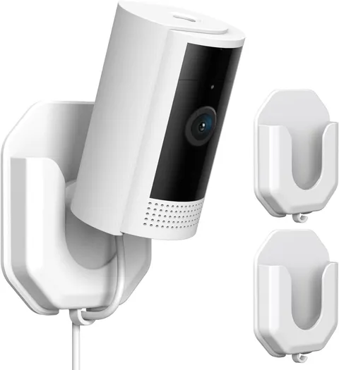 Compact No Drill Camera Mount for Ring Indoor/Blink Cameras - 2 Pack Solution