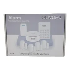 OUVOPO Home Alarm System Wireless 7 Piece Kit Motion Detector Door Sensor Remote