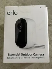 Arlo Essential Outdoor Camera 2nd Generation HD White Color Night Vision SEALED