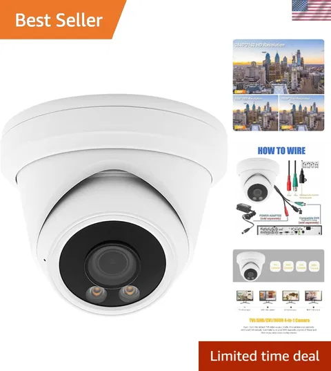 Advanced 8MP 4K Dome Camera - Full Color Night Vision & Easy DVR Compatibility