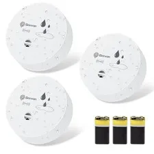 3 Pack Water Leak Detectors,100dB Alarms for Home