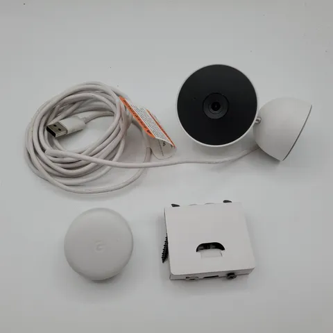 Google Nest Cam Indoor (Wired, 3rd Gen) Security Camera with 2K and Gemini, Snow
