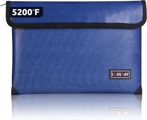 Fireproof Document Bag - with 5200°F Heat Insulated, Waterproof Fireproof Bag wi