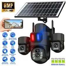 6MP Wifi Solar Power Security Camera 1080P CCTV HD Waterproof Outdoor Cam