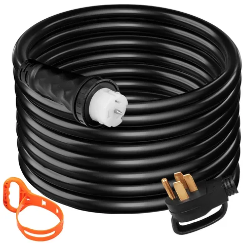 75Ft 50 Amp Generator Extension Cord,N14-50P & SS2-50R & CS6364 4 Prong, 50 Amp